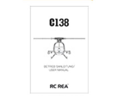 [RC102] English manual book RC ERA C138 RC Helicopter Spare Parts