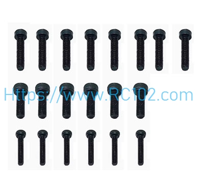 (image for) [RC102] Internal hexagonal screw M2×12/M2.5×12/M3×10 Rlaarlo AX-917 AX-787 RC Car Spare Parts