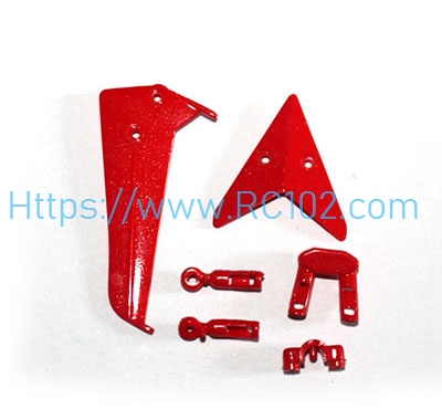 [RC102]Tail decoration [Red] SYMA S107H RC Helicopter Spare Parts - Click Image to Close