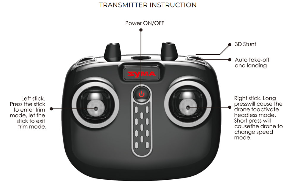 SYMA X20P 2.4G 4CH Altitude Hold Mode Remote Control Pocket Drone Headless RC Quadcopter For Gift