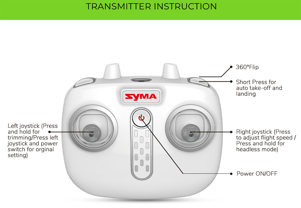 SYMA X26 RC Drone Quadcopter Infrared Obstacle Avoidance One Key Take Off/Landing RC Toy with 3D Rollover Function Toy Gifts