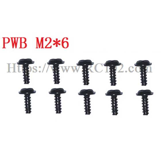  WLtoys 284191 284019-A M2×6 screw with washer – for upper deck ends (K989-23) | RC Drifting Car spare parts