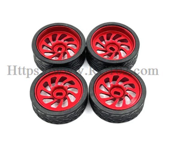  WLtoys 284191 284019-A Upgrade metal wheel hub racing soft tires – narrow front, wide rear | RC Drifting Car spare parts
