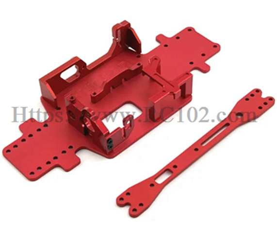 Chasis metálico y cubierta superior de mejora + nuevo soporte de motor + soporte de servo + soporte de batería (incluye anillos de goma) WLtoys 284191 284019-A Chasis metálico y cubierta superior de mejora + nuevo soporte de motor + soporte de servo + soporte de batería (incluye anillos de goma) WLtoys 284191 284019-A