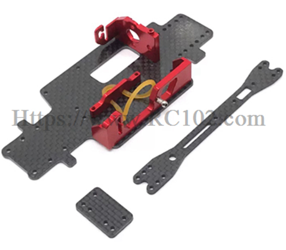 Chasis de fibra de carbono y cubierta superior de mejora + nuevo soporte de motor + soporte de batería WLtoys 284191 284019-A | Piezas de repuesto para coche RC de derrape Chasis de fibra de carbono y cubierta superior de mejora + nuevo soporte de motor + soporte de batería WLtoys 284191 284019-A | Piezas de repuesto para coche RC de derrape