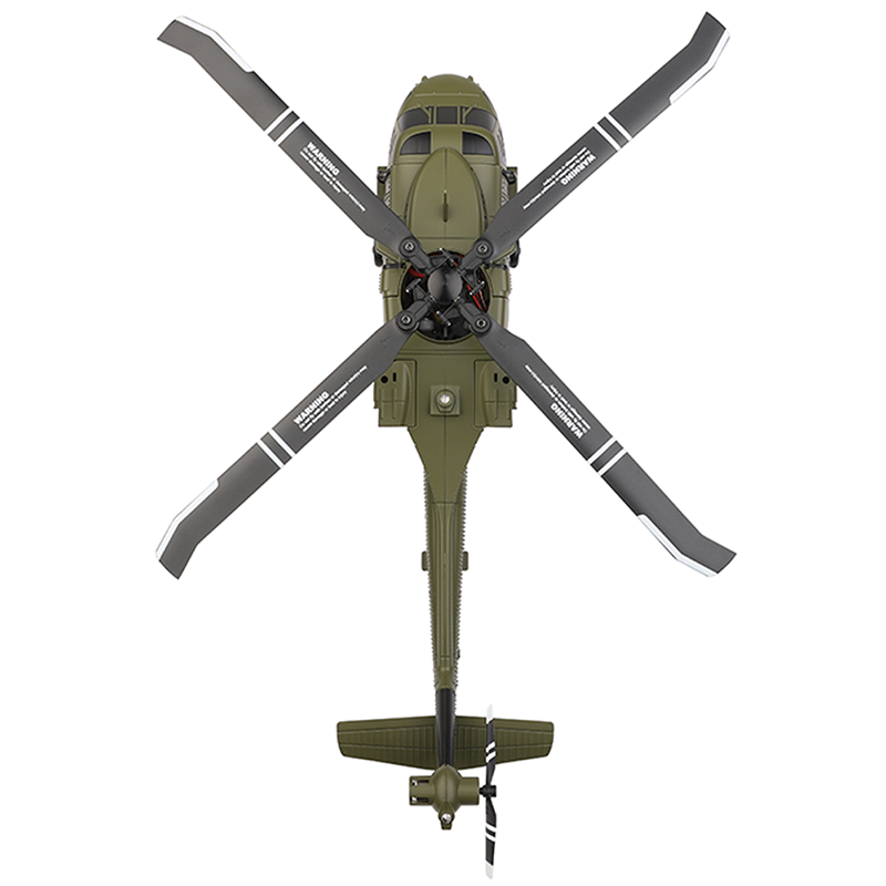 XK K170 UH-60L 2.4G 4CH 6-Axis Gyro Brushless Motor Military Green RC Helicopter