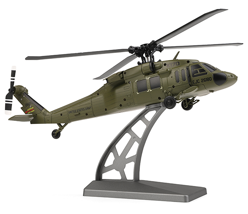 XK K170 UH-60L 2.4G 4CH 6-Axis Gyro Brushless Motor Military Green RC Helicopter