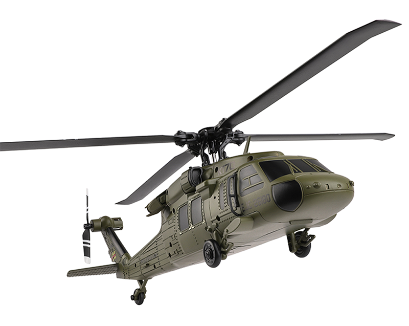 XK K170 UH-60L 2.4G 4CH 6-Axis Gyro Brushless Motor Military Green RC Helicopter