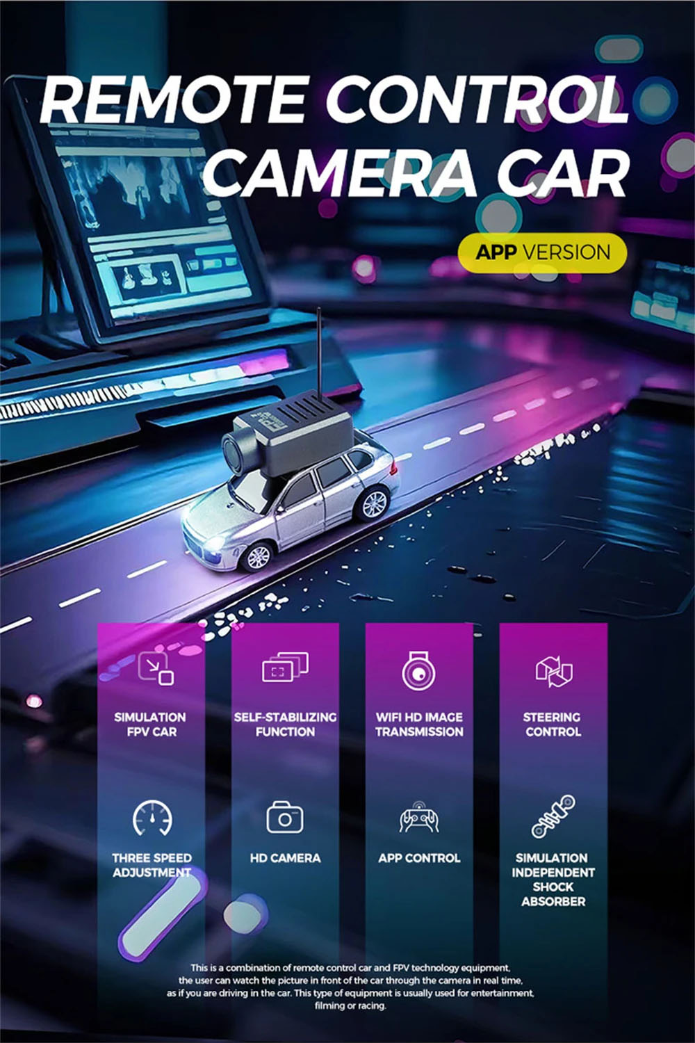Wltoys 6401 1/64 FPV RC Car Wifi Camera Photos Videos VR App Control Built In Gyro Drift Desktop Micro 3 Speed On-Road Mini Full Proportional Vehicles Models Toys